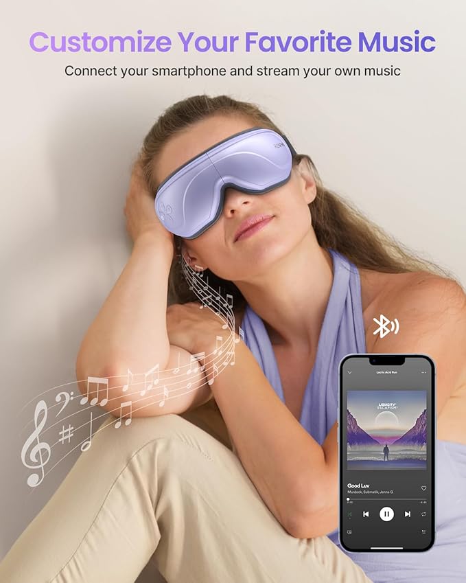 RENPHO Eye Massager with Heat, Birthday Valentines Day Gifts for Grandkids Mom Dad Women Men Face Massager, Heated Eye Mask for Improve Sleep Eyeris 2