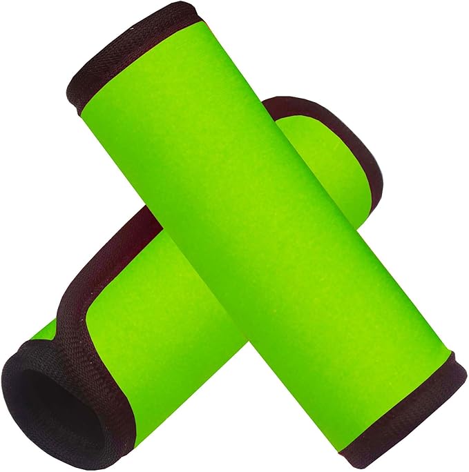 Luggage Handle Wrap 2 Pack Luggage Handle Wraps For Suitcase Bright Neoprene Luggage Handle Covers/Extender/Identifiers-Travel Accessories Must Haves (LimeGreen-2 Pack)