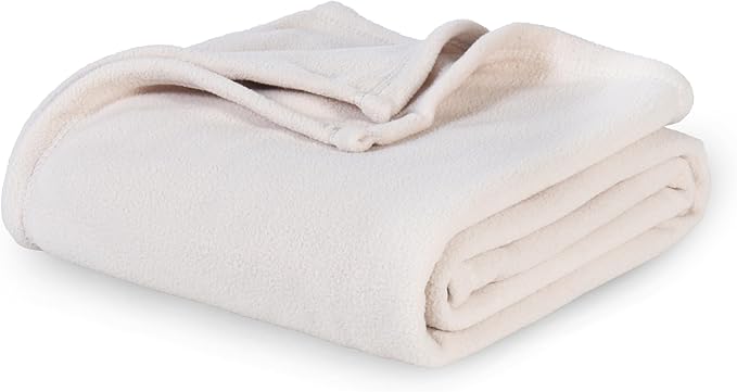 Berkshire Blanket Microfleece Twin Size Bed Blanket Macadamia,Lightweight Soft Breathable Plush Micro Fleece Blanket for Bed Couch Sofa,60x92 Inches