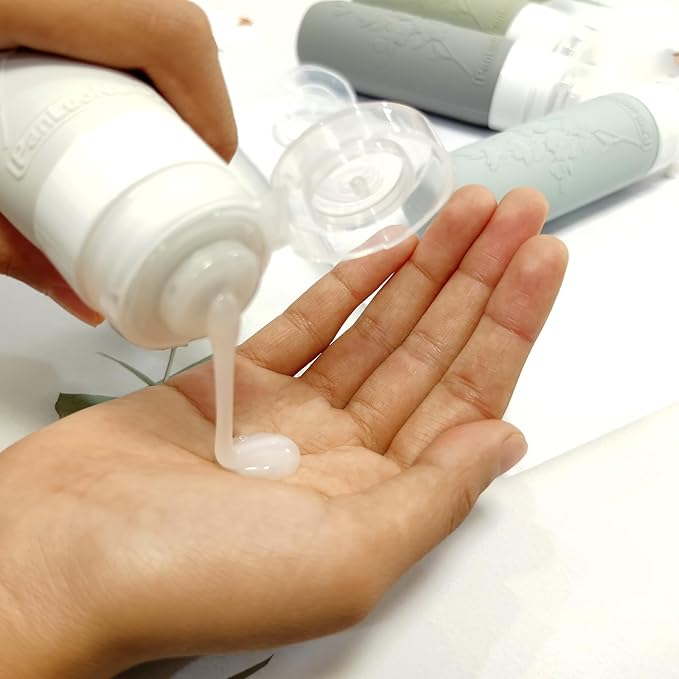 Silicone Travel Bottles for Toiletries, TSA Approved Leak-Proof Toiletry Containers for Airplane & Vacation