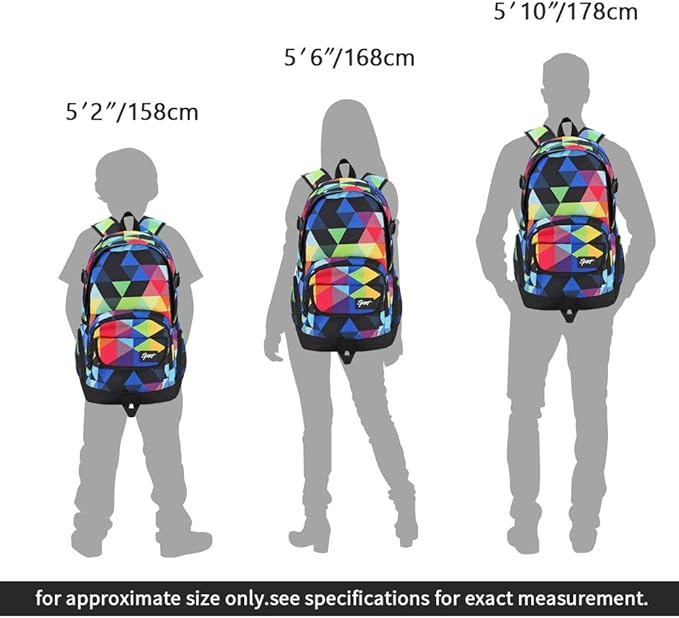 rickyh style School Backpack Travel Bag for Men & Women Lightweight College Back Pack with Laptop Compartmen