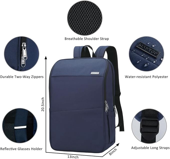 MAXTOP Travel Laptop Backpack Business Anti-theft Backpacks[Water Resistant] College Bookbag Fits 18.4 Inch Laptop