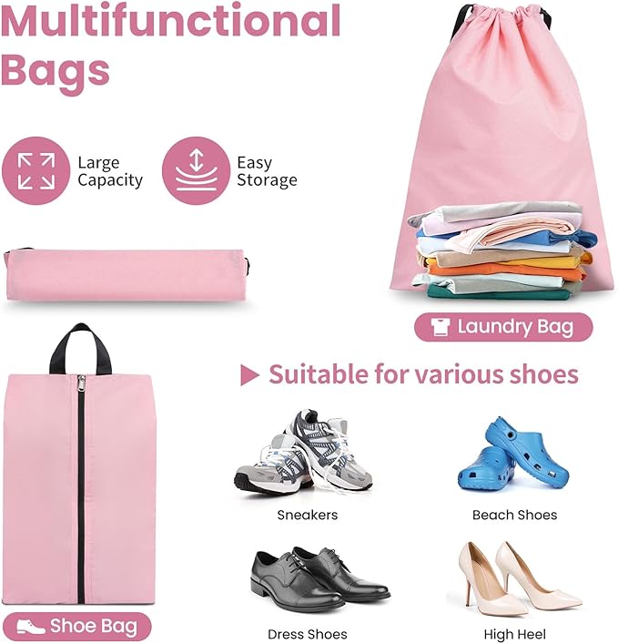 Compression Packing Cubes for Travel, Lightweight Vacation Travel Essentials, Travel Accessories for Suitcase Organizer Bags Set, Durable Luggage Organizer