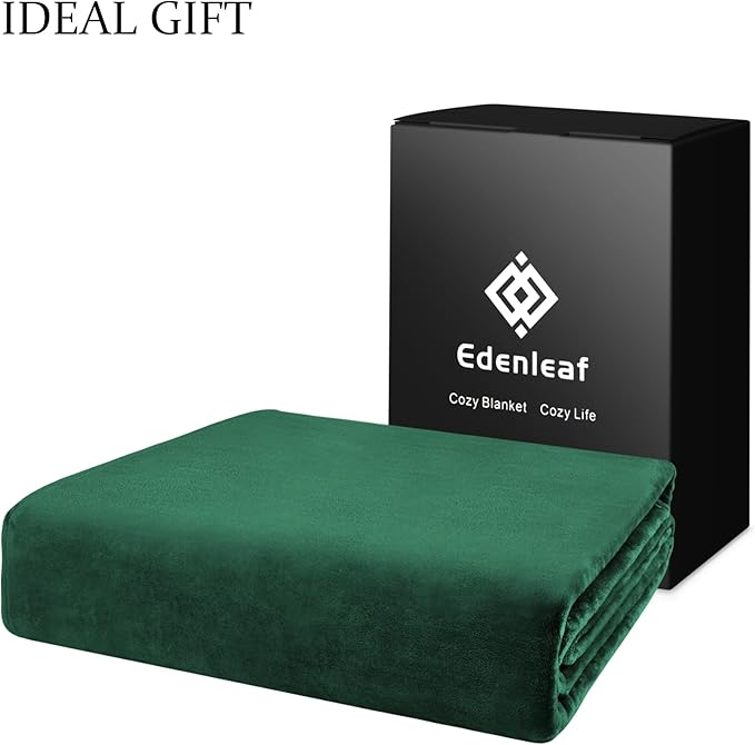 Oversized Blanket 120x120 Inches, Giant Huge Companion for Bed, Sofa, Travel and Camping, Extra Large Big Soft Blanket Fits The Whole Family and Outdoor Campaign, Forest Green