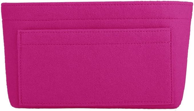 ZTUJO Purse Organizer Insert, Felt Bag Organizer For Handbag Purse Organizer,13 Colors, 6 Size (Slender Medium, Rose)