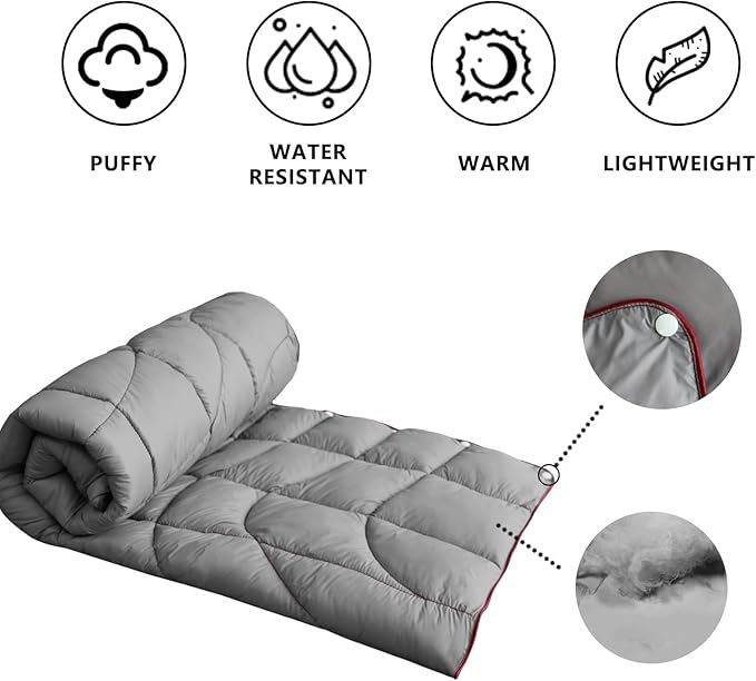 Camping Blanket, Puffy Blanket Lightweight Windproof Water Resistant for Outdoors,Hiking, Backpacking,Beach,Car,Picnic,Stadium
