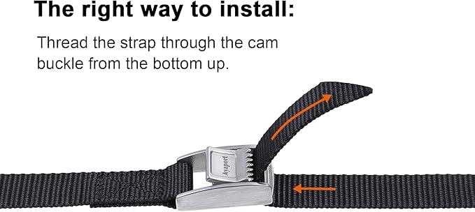 Ayaport Cam Buckle Lashing Straps with Stainless Steel Cam Buckle 1650lbs Break Strength 6ft Tie Down Packing Straps