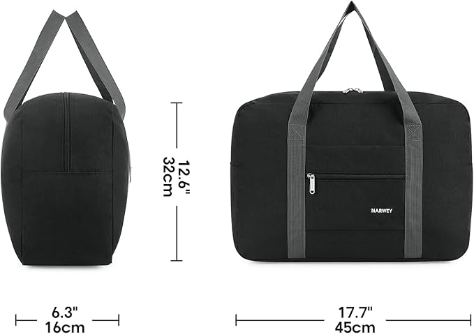 For Spirit Airlines Personal Item Bag 18x14x8 Foldable Travel Duffel Bag Tote Carry on Luggage Duffle Overnight for Women and Men