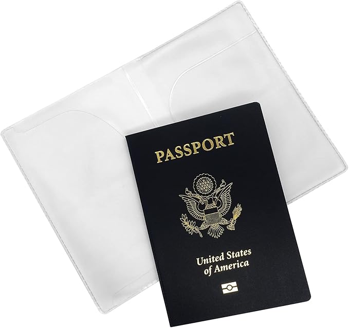 Frosted Passport Cover Plastic Passport Protector Vinyl ID Card Protector Case Holder Travel Pack of 6