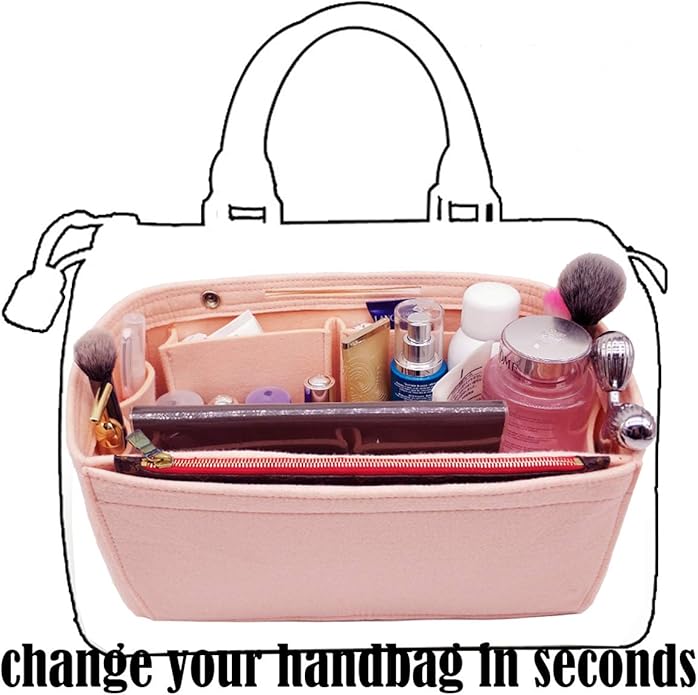LEXSION Felt Purse Organizer Insert - Multi Pocket Bag in Bag Organizer Shaper
