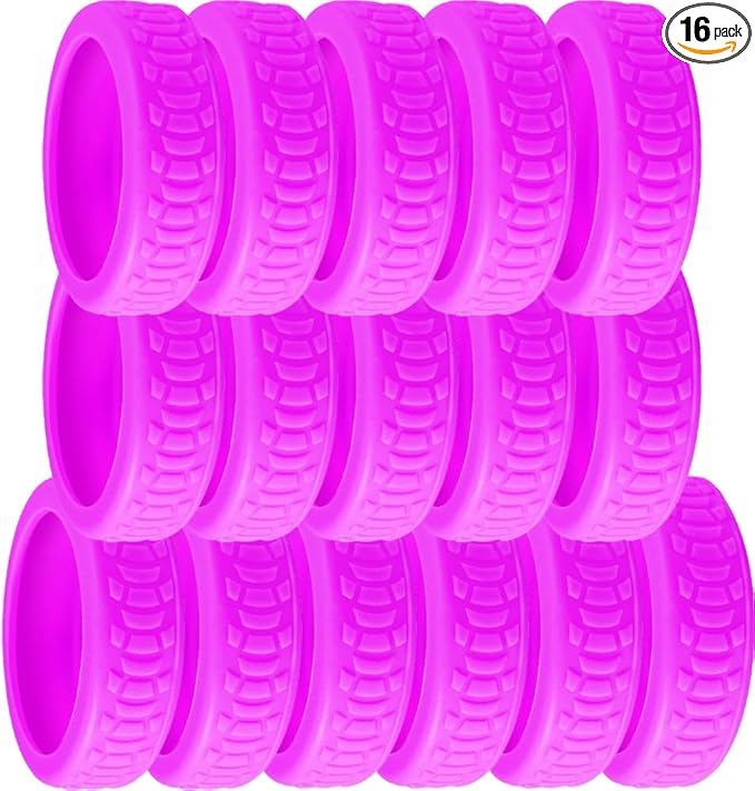16 Pcs Luggage Wheel Covers Silicone Luggage Wheel Protector Suitcase Wheel Covers for Luggage Wheels Replacement Office Chair Caster (CC_PUR)