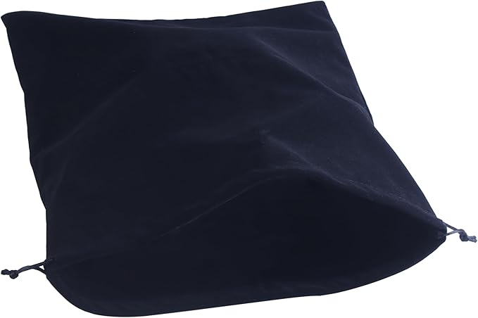 SANSAM Drawstring Velvet Dust Bag,3pcs Black 12''x16'' Dust Cover Storage Bags for Purses, Handbags, Travel Storage Pouch for Shoes, Boots