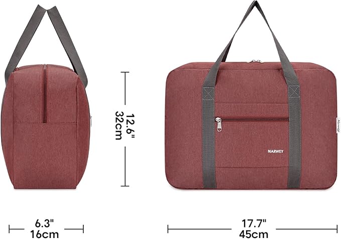 For Spirit Airlines Personal Item Bag 18x14x8 Foldable Travel Duffel Bag Tote Carry on Luggage Duffle Overnight for Women and Men