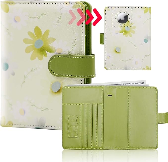 Melsbrinna Rfid Passport Holder for Travel women/Men, Cute Passport Wallet Rfid Blocking Card Slots, Rfid Passport Cover/CaseTravel Wallet, Passport Book Holder (1, floral green a)