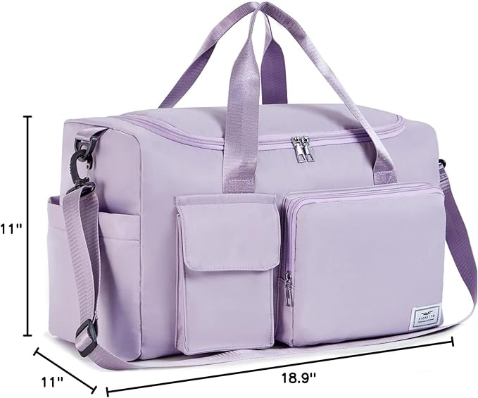 FIORETTO Women's Gym Duffle Bag with Shoes Compartment, 30L Capacity, Ideal for Travel, Gym, Sports, Duffel, Weekender
