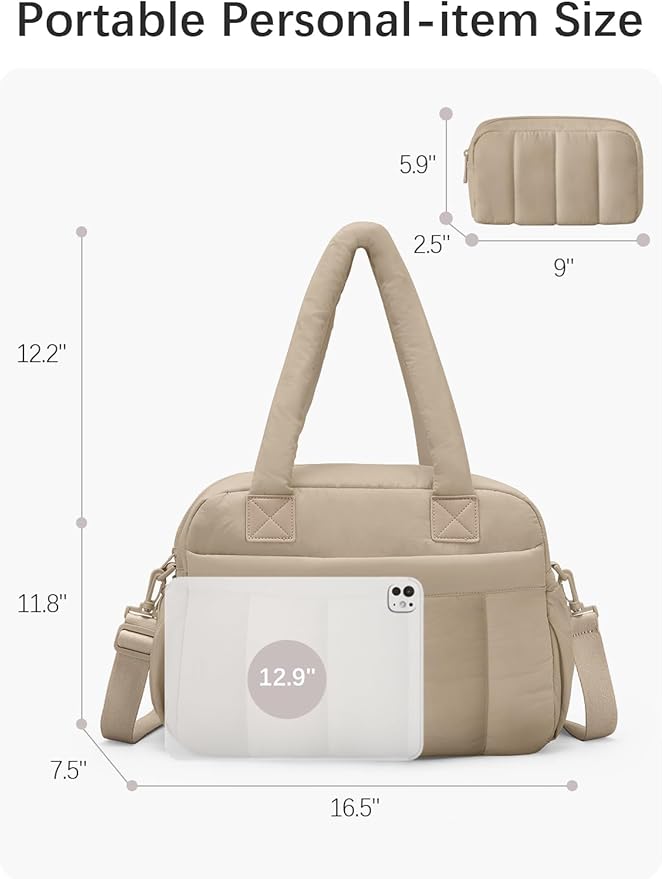 oscaurt Gym Bag for Women Lightweight Duffle Bag for Travel with Toiletry Pouch Water Resistant Carry On Weekender Overnight Duffel