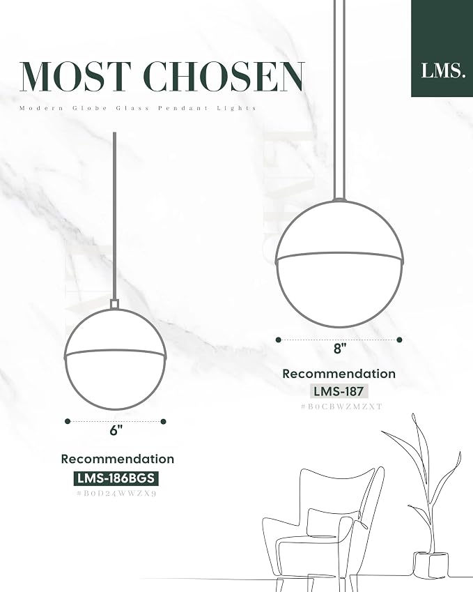 Modern 3-Light Cluster Pendant Lights, Matte Black Kitchen Island Light Fixtures with Clear Globe Glass Shade, Adjustable Hanging Light for Bathroom Bedroom Dining Room Living Room, LMS-186BKC3