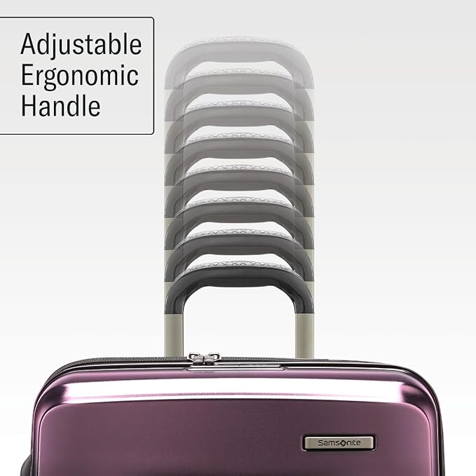 Samsonite Octiv Lightweight Hardshell 28-Inch Large Checked Luggage - Durable & Impact Resistant, 360° Aero Trac Spinner Wheels, Adjustable Telescopic Handle, Expandable, TSA Approved Lock - Purple