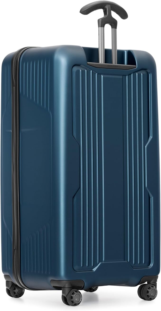 Traveler's Choice Ultimax II Polycarbonate Hardside Luggage with Spinner Wheels, Matte Navy, 31-Inch Large Trunk