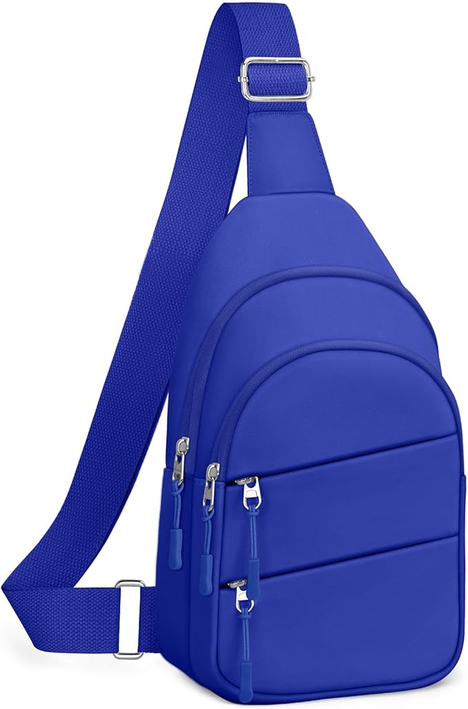 Tuwubi Crossbody Bags for Women, Sling Bag for Men, Small Hiking Backpack Anti Theft Lightweight for Outdoors Travel (M, Royal Blue)