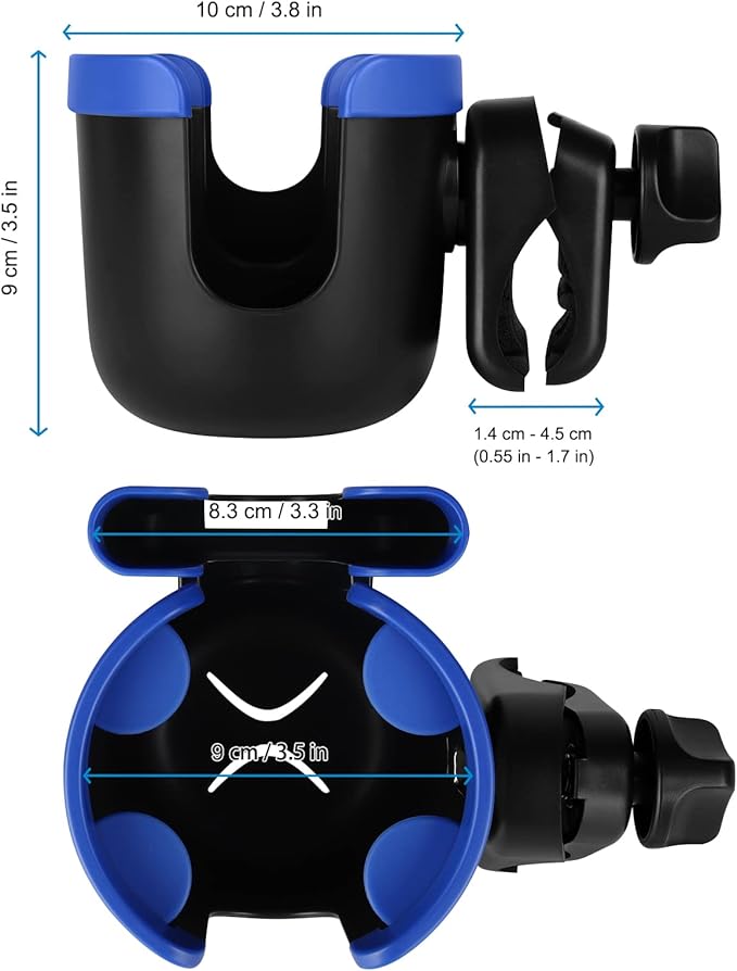 Accmor Stroller Cup Holder with Phone Holder, Bike Cup Holder, Universal Cup Holder for Uppababy Nuna Doona Strollers, 2-in-1 Cup Phone Holder for Stroller Bike Wheelchair Walker Accessory