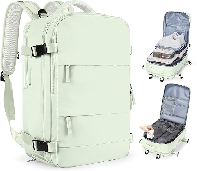 coofay Vacuum Backpack Travel with Pump Vacpack Travel Backpack with Vacuum System Compression Backpacks