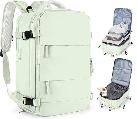 coofay Vacuum Backpack Travel with Pump Vacpack Travel Backpack with Vacuum System Compression Backpacks