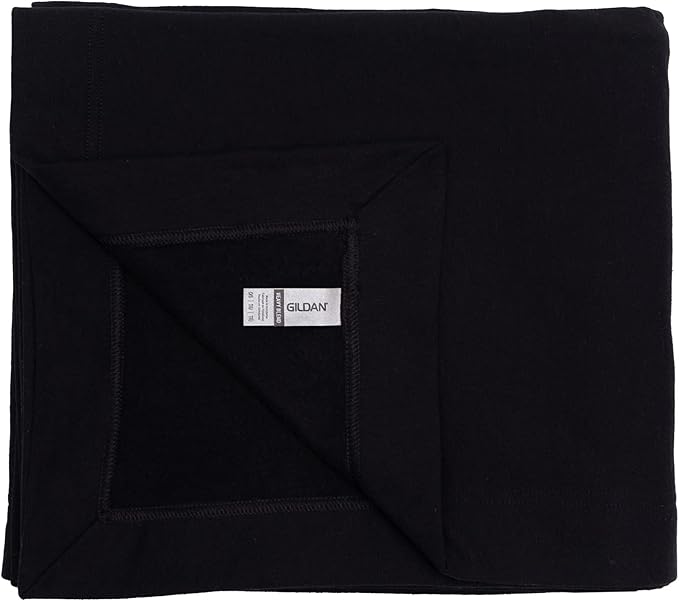 Gildan Heavy Blend Fleece Blanket, Style G18900, Black, 50" x 60"