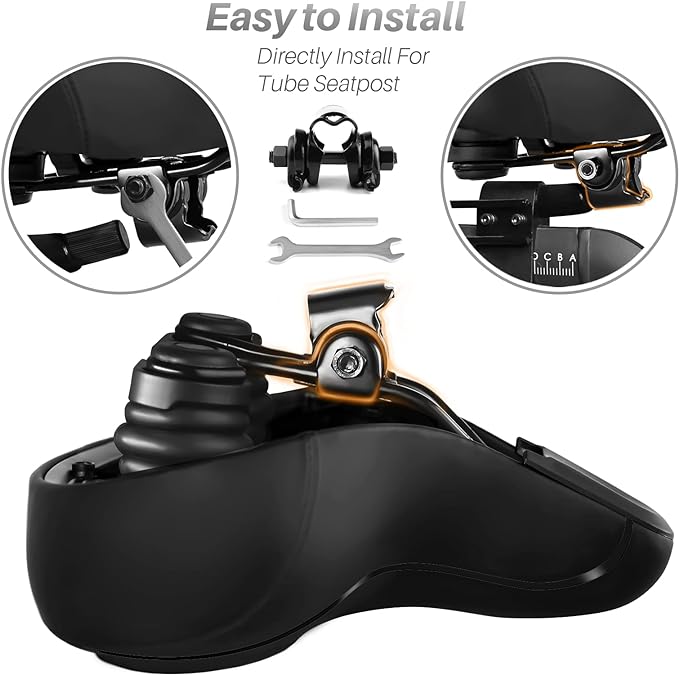 Oversized Bike Seat for Peloton Bike & Bike+, Comfort Seat Cushion Compatible with Peloton, Road or Exercise Bikes, Bicycle Wide Saddle Replacement for Men & Women, Accessories for Peloton