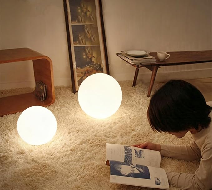 Mr.Go 6-inch RGB Color-Changing LED Globe Orb Light w/Remote, Mood Lamp Kids Night Light, 16 Dimmable Colors & 4 Modes, Battery & AC Adapter Power, Home Bedroom Patio Pool Decorative Lighting