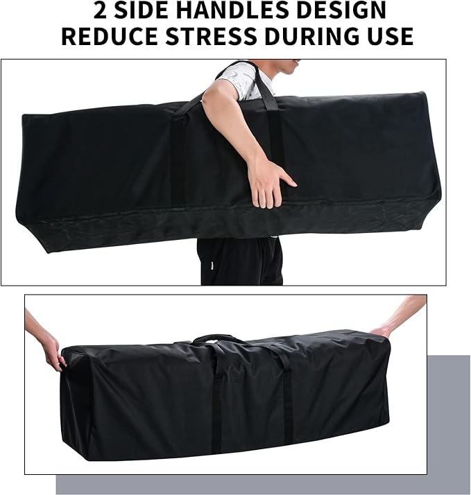 Urbanstand 52 Inch Extra Large Duffle Bag for Travel, Sports Gear Storage Bag with 2-way Lockable Zippers, Long Duffel Bag for Tent Camping tripod (Black 52inch 2Pack)