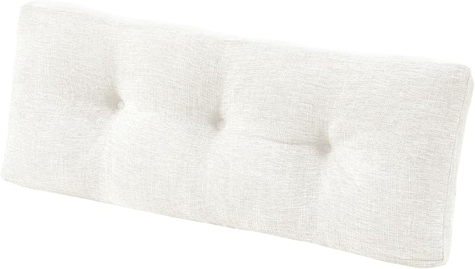 downluxe Indoor Bench Cushion for Indoor Furniture, Non-Slip Tufted Overstuffed Textured Foam Bench Seat Cushion, 36" X 14" X 4", Beige, 1 Pack