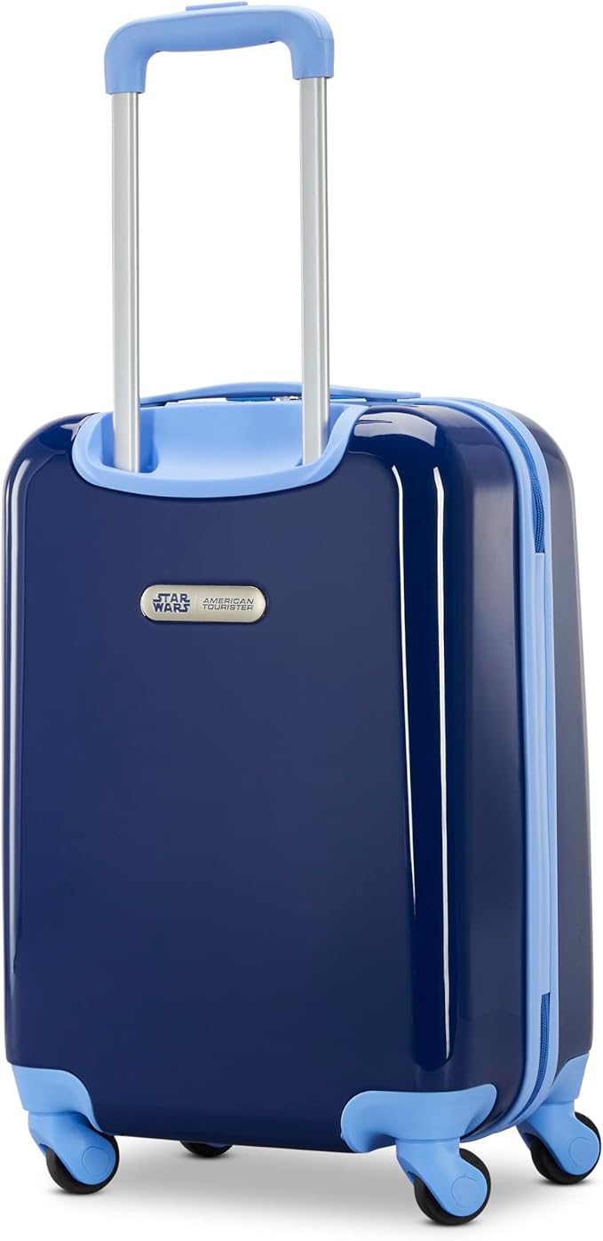 American Tourister Star Wars R2-D2 Carry-On Luggage - Airline Approved, Durable Hardshell with Favorite Rebel Droid - Roll Confidentially with Spinner Wheels & Colorful Adjustable Handle