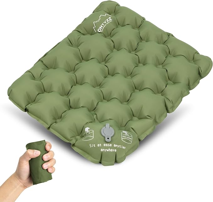 ONTYZZ Inflatable Seat Cushion Lightweight Airplane Seat Cushion Stadium Seat Travel Cushion for Climbing Hiking Office Airplane