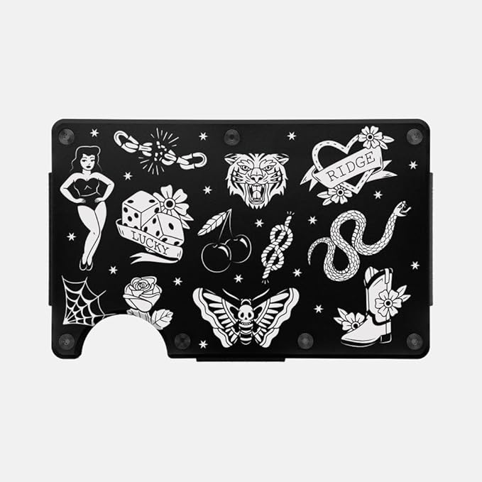 Ridge Wallet for Men - Slim Minimalist Compact Wallet and Card Holder, RFID Protected Front Pocket Wallets for Men with Integrated Cash Strap