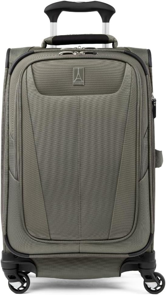 Travelpro Maxlite 5 Softside Expandable Luggage with 4 Spinner Wheels, Lightweight Suitcase, Men and Women, Slate Green, Carry-on 21-Inch