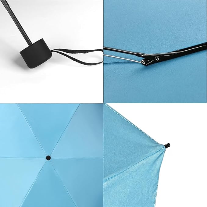 GAOYAING Small Mini Umbrella with Case Light Compact Design Perfect for Travel Lightweight Portable Parasol Outdoor Sun&Rain Umbrellas 34 Inches