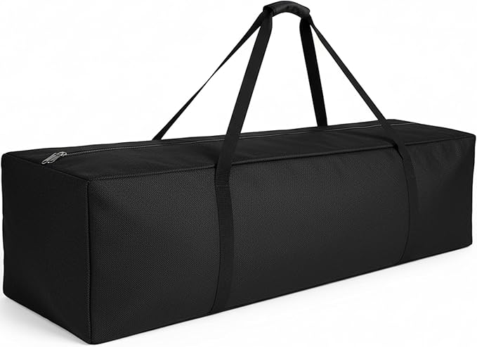 COOLBEBE 65" Sports Duffle Bag - 270L Extra Large Travel Duffel Luggage Bag with Upgrade 2-way Lockable Zippers, Sturdy & Water Resistant Long Duffle Bag for Camping Moving (Black 65inch)