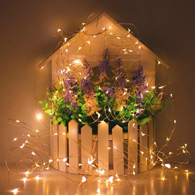 Twinkle Star 300LED 99FT Copper Wire String Lights Battery Operated 8 Modes Fairy Lights with Remote Waterproof Fairy String Lights for Outdoor Christmas Lights Wedding Party Decoration Warm White | Battery Operated, 8 Modes with Remote, Waterproof, In...
