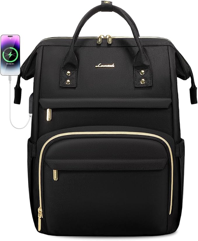 LOVEVOOK Laptop Backpack for Women 14 Inch, Teacher Nurse Work Bag Anti-Theft Travel Backpack with USB Charging Port for College Business Casual