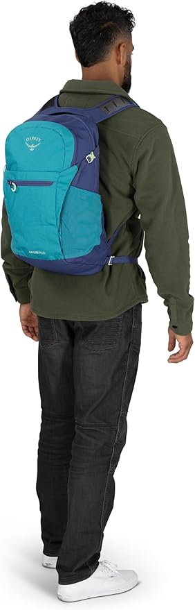 Osprey Daylite Plus Commuter Backpack - Lightweight, Everyday Pack with Laptop Sleeve and Water Bottle Pockets - Ideal for Work, School, and Travel with Versatile Storage, Green Belt/Green Canopy