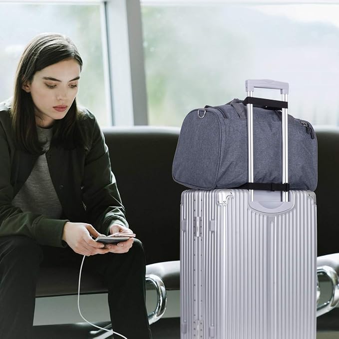 Luggage Straps for Suitcases, Travel Belt for Luggage Over Handle, Adjustable High Elastic Luggage Straps for Suitcases TSA Approved for Connecting Your Luggage (1 Pack Black)