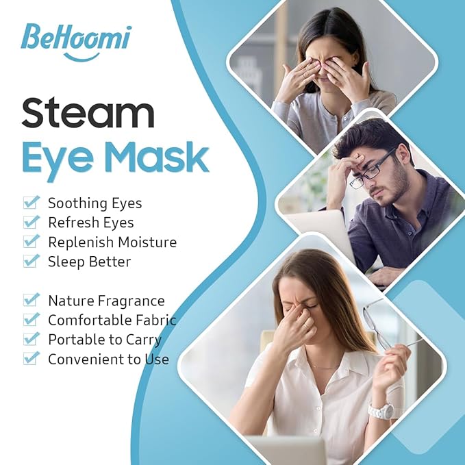 20Packs Steam Eye Mask, Heated Eye Mask Warm Compress for Eyes, Disposable Self Heating Steam Mask for Home, Sleep, Spa, Travel Essentials & Relaxation Gifts, Valentine's Day Gifts (Jasmine)
