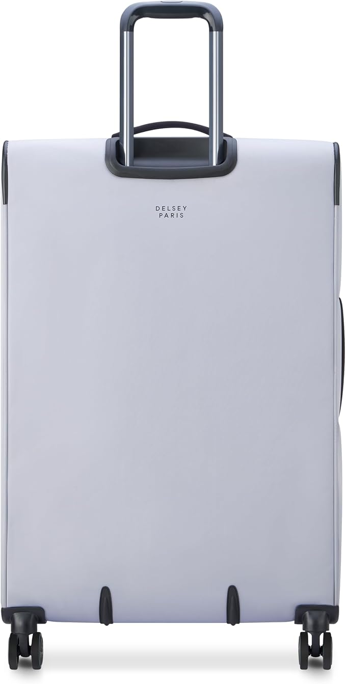 DELSEY PARIS Cruise 3.0 Softside Expandable Luggage with Spinner Wheels, Platinum, Checked-Large 28 Inch