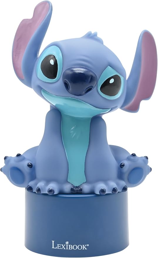 LEXiBOOK, Stitch Nightlight Speaker, NS01D | Colour changing light, Soft glow, Battery operated