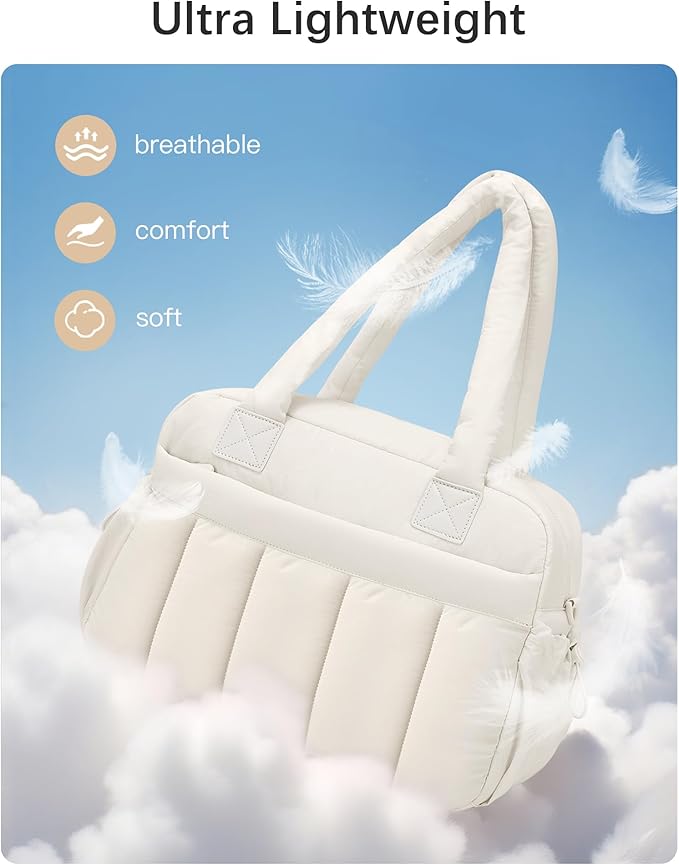 oscaurt Gym Bag for Women Lightweight Duffle Bag for Travel with Toiletry Pouch Water Resistant Carry On Weekender Overnight Duffel