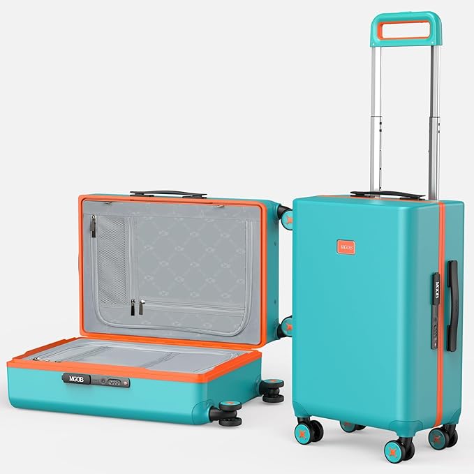 20 Inch Carry-on Luggage Zipperless for Women, Hardside Rolling Suitcase with Spinner Wheels & TSA Lock,PC Lightweight Carry on Luggage Airline Approved 22x14x9 Hard Shell