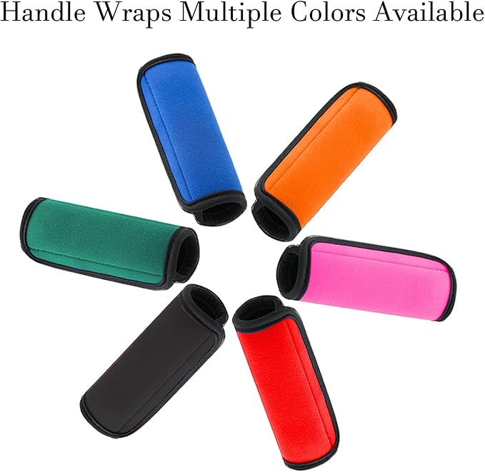 2 Pack Luggage Handle Wraps for Suitcase, Bright Color Comfort Soft Handle Covers (Red)