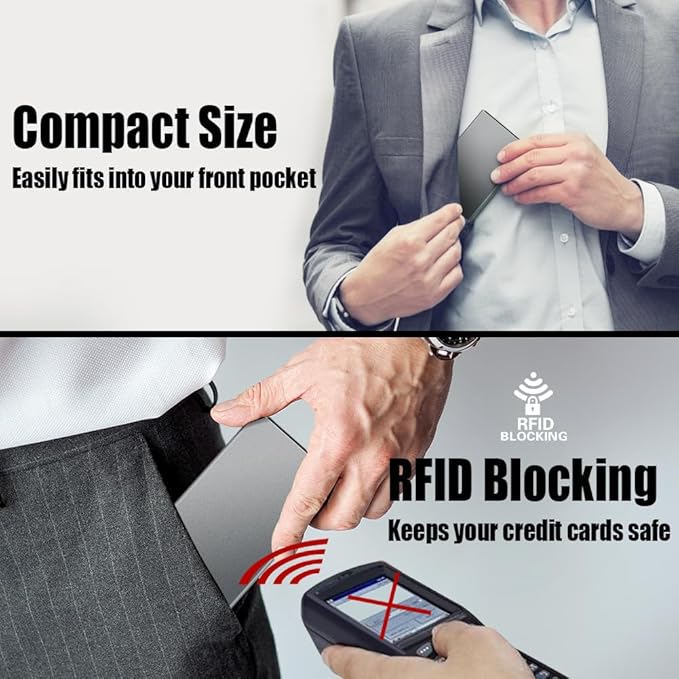 FurArt Slim Minimalist Wallet, Front Pocket Wallets, RFID Blocking, Credit Card Holder for Men