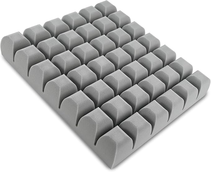 Wheelchair Cushions for Pressure Relief, Waffle Seat Cushion Foam Pad - Relieves Back, Sciatica, Tailbone & Hip Pressure for Long Sitting – Ideal for Office Chair, Recliner, Car Seat, 18'x16'x3', Gray